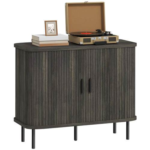 Sideboard grey 90x40x75cm mdf - sideboard,